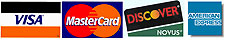 We accept all major credit cards.